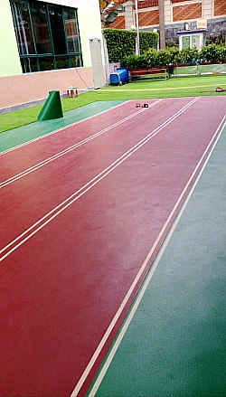 深圳利嘉室外运动地板 羽毛球场地室外地板 pvc胶地板