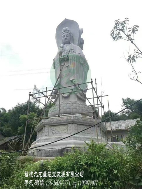 优质石雕观音 巨型石雕观音 花岗岩四面观音