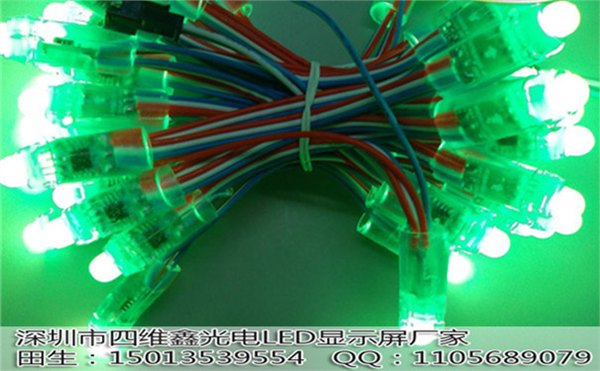 LED全彩外露发光字穿孔灯串