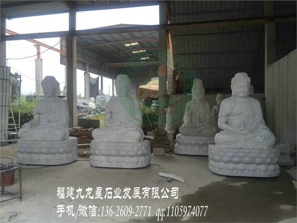 石雕佛像厂家 大型寺院佛像雕塑 石材佛像雕刻