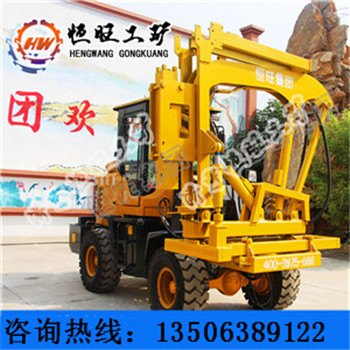 厂家直销 波形护栏打桩机 铲车式公路打桩机 高速公路护栏打桩机