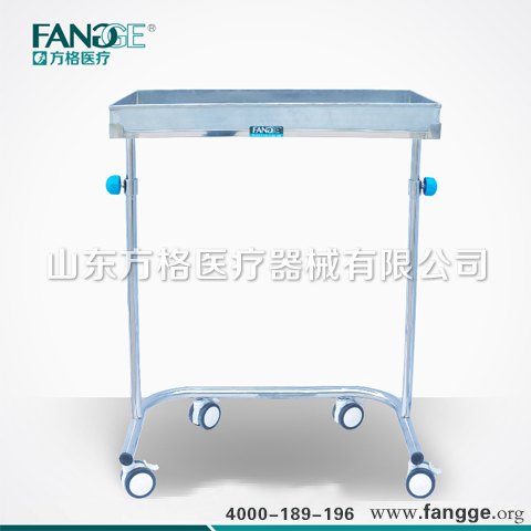 双杆器械托盘车 供应方格牌不锈钢器械托盘车