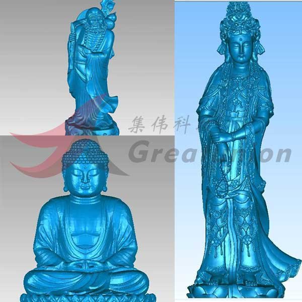 利用三维扫描抄数3D打印制作佛像解决方案,佛像三维扫描仪