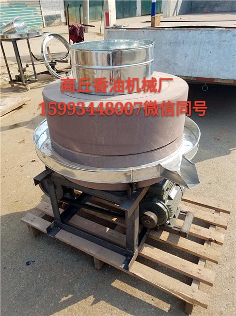 商丘夏邑县供应成套传统石磨香油机电动滚筒炒锅芝麻酱机电动石磨