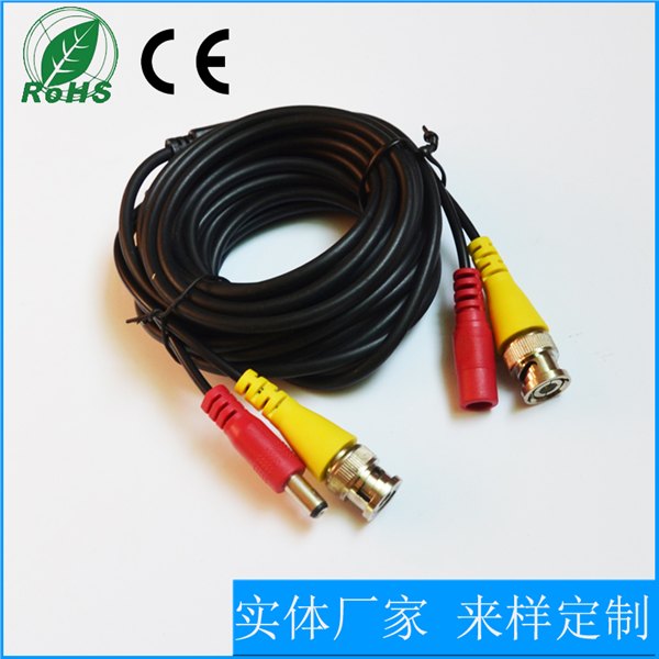 供应安防监控线带电源视频一体线BNC+DC监控组合线18m