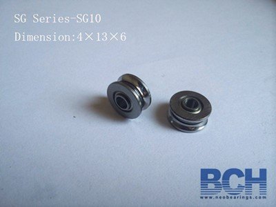 SG10/ZZ/2RS非标U型槽导轨滚轮轴承