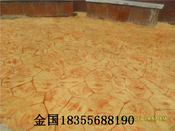压模地坪/水泥压模路面/彩色艺术压模地坪/压模成型