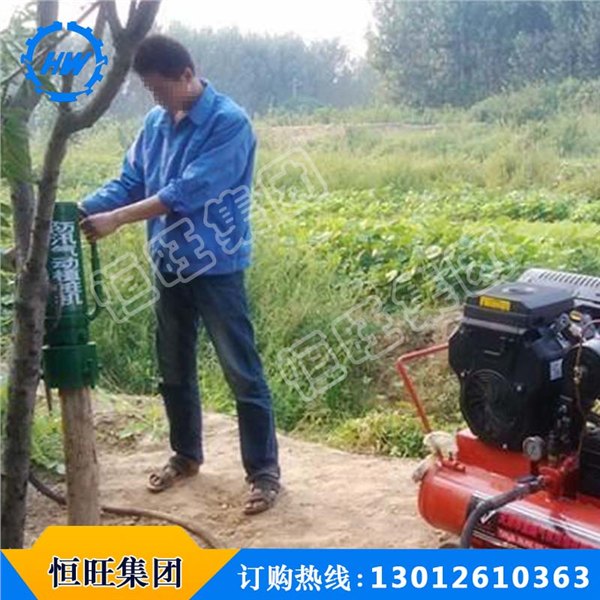 恒旺厂家直销防汛抗洪打桩机便携式打桩机HZ-120植桩机
