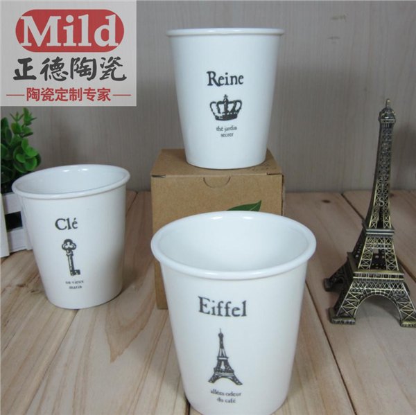 牛奶杯慕斯杯 创意定制杯子 复古陶瓷杯