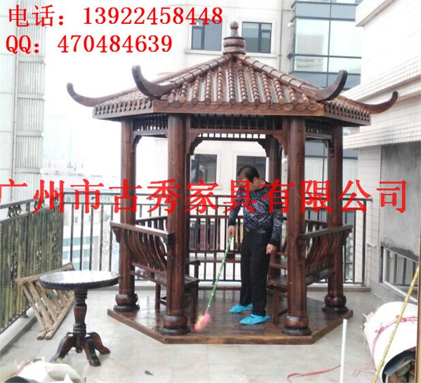 仿古木六角亭尺寸图，仿古木六角亭厂家价格