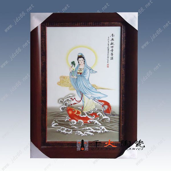 景德镇高档陶瓷瓷板画批发厂家手绘瓷板画屏风图片