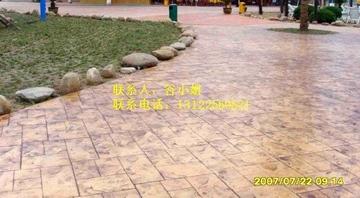 桓石供应人行道印花道路，江西萍乡印模地坪，吉安印压道路