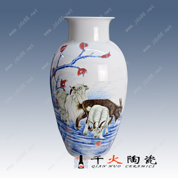 景德镇手绘陶瓷花瓶批发价格家居花瓶图片