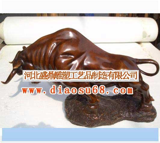 华尔街铜牛雕塑|铸铜华尔街牛-盛鼎
