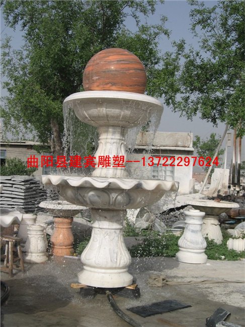 石雕风水球  石头风水球 石雕喷泉