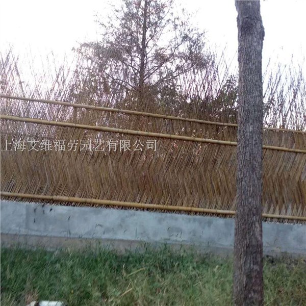 竹篱笆农家乐竹长廊竹房子墙篱笆上海竹凉亭下盐路南祝路竹篱笆