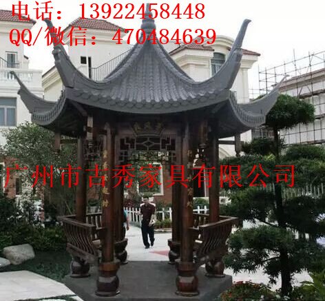 中式古典园林景观设计凉亭/防腐木亭子