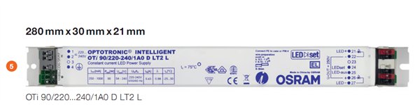 Osram 欧司朗 54V-150V 可调光电源18.9W 52.5W
