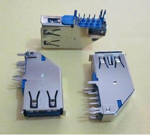 usb侧插长体母座usb3.0A母测立式90度