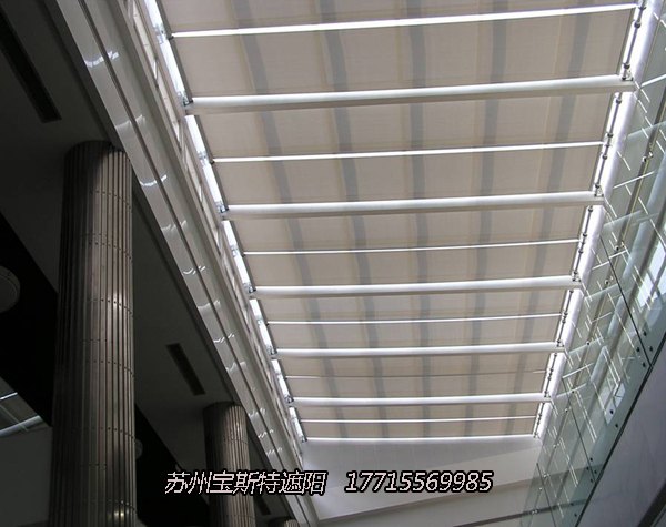厂家直销玻璃顶电动遮阳FSS电动天棚帘