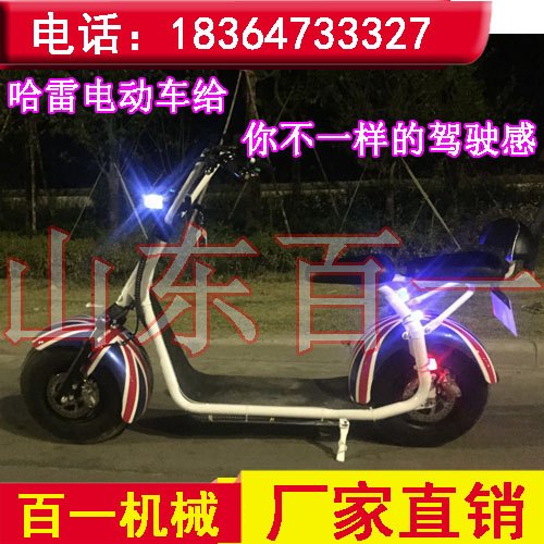 小型哈雷电动车 前后减震小型电动车