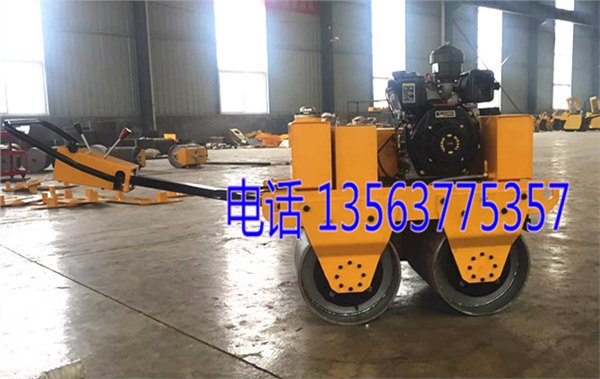 小型柴油轧道机 双轮手推式压土机 工程地面压实机