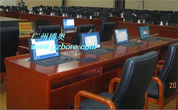 广州博奥BRZE-3I实木22寸液晶显示器翻转电脑桌