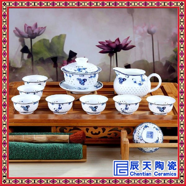 陶瓷茶壶套装家用青花瓷茶具景德镇功夫茶具茶壶套装