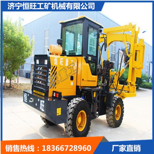 护栏打桩机 能打能钻的护栏打桩机2017新型公路路面打桩机 车载式打桩