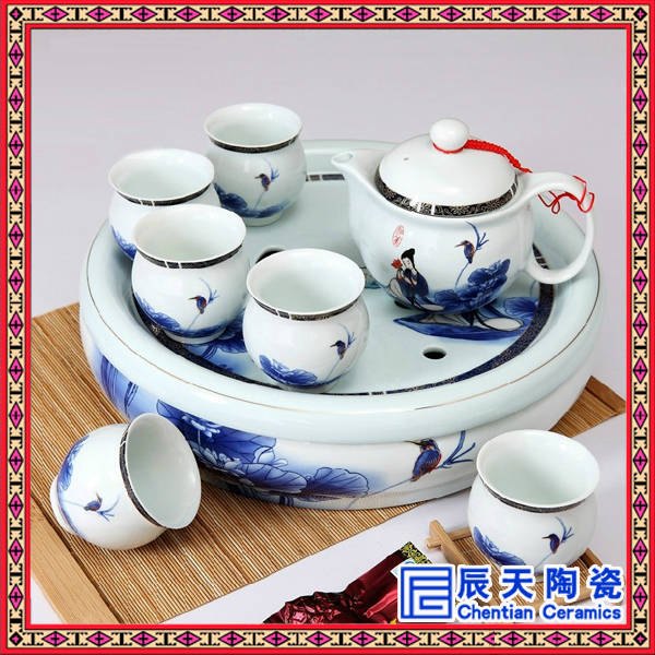 整套茶具套装 陶瓷茶具礼品 家用陶瓷热水茶杯茶壶套装