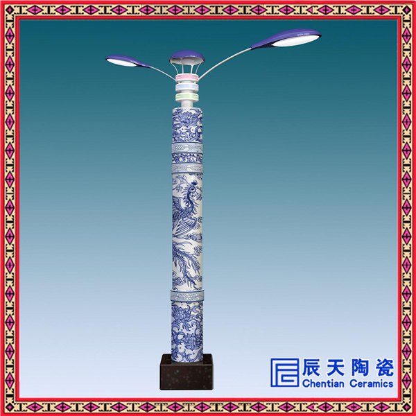 景德镇厂家直销 文化灯柱 手工制作厂家生产陶瓷景观灯柱