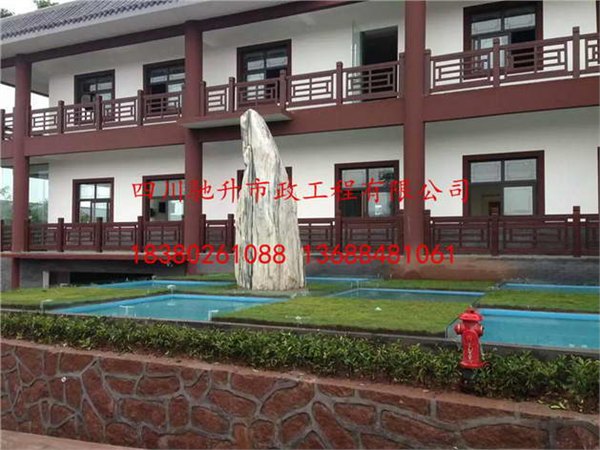 四川预制构件，预制仿木栏杆，水泥仿木花箱
