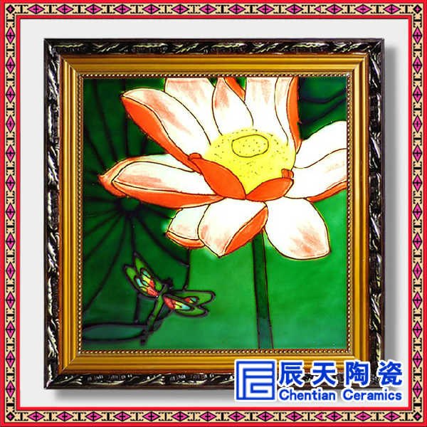 欧式古典风景陶瓷瓷板画 花卉陶瓷壁画