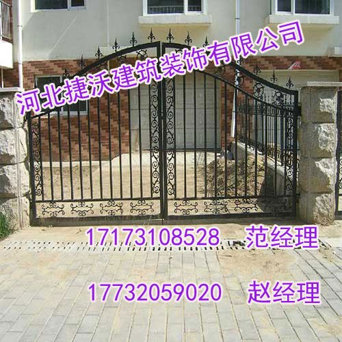 邯郸铁艺木门【河北捷沃护栏】铁艺木门生产厂家