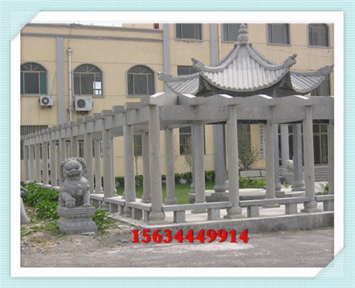 供应石雕廊架厂家 山东青石景观葡萄架价格